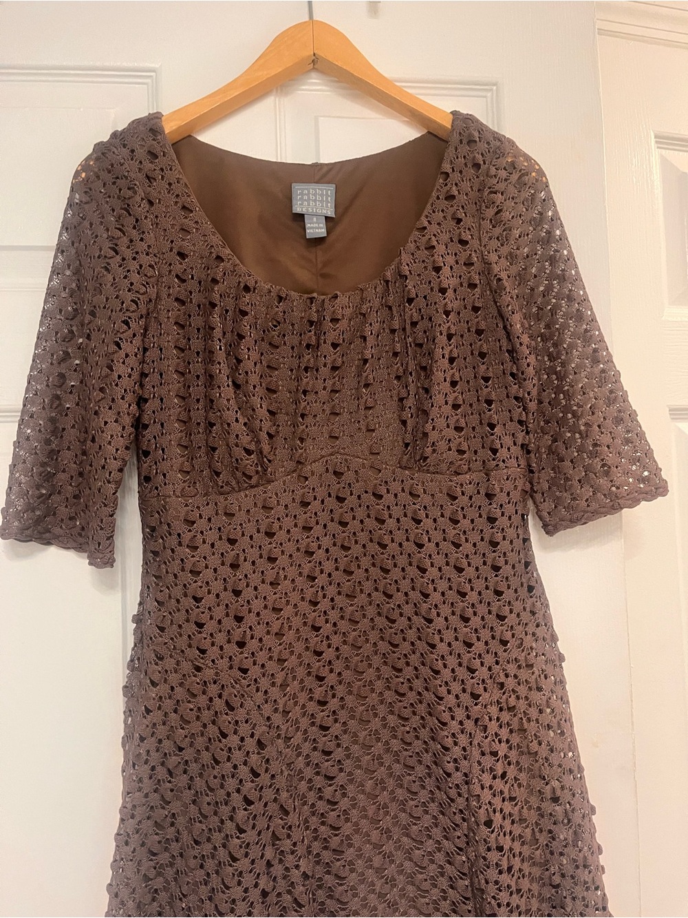 Rabbit Rabbit Rabbit Crocheted grayish Midi Dress 8 - Picture 4 of 10
